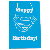 スーパーガールアウトラインSシールド ミディアムペーパーバッグ (正面)