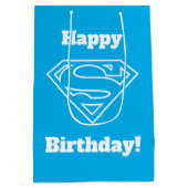 スーパーガールアウトラインSシールド ミディアムペーパーバッグ (裏面)