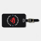 スーパーガールエイジの英雄サークルSシールド ラゲッジタグ (正面横)