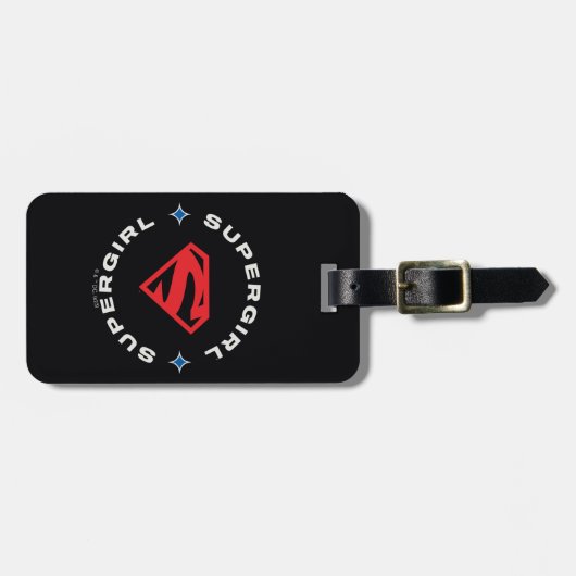 スーパーガールエイジの英雄サークルSシールド ラゲッジタグ (正面横)