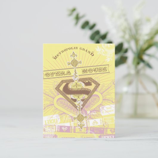 スーパーガールオペラハウスイエロー ポストカード (スタンド正面)