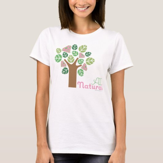 スーパーガールオールナチュラルツリー Tシャツ (正面)