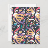 スーパーガールカラスプラッシュスワーズパターン8 ポストカード (正面/裏面)