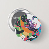 スーパーガールカラスプラッシュスワーズ4 缶バッジ (正面&裏面)