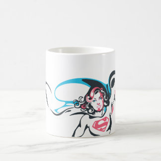 スーパーガールカラスプラッシュポーズ2 コーヒーマグカップ