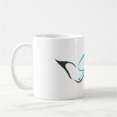 スーパーガールカラスプラッシュポーズ2 コーヒーマグカップ (左)