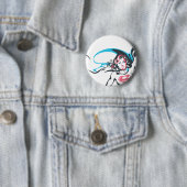 スーパーガールカラスプラッシュポーズ2 缶バッジ (インサイチュ)