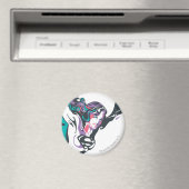 スーパーガールカラスプラッシュポーズ3 マグネット (インサイチュ (食洗機))