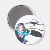 スーパーガールカラスプラッシュポーズ4 マグネット (正面/裏面)