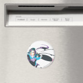 スーパーガールカラスプラッシュポーズ4 マグネット (インサイチュ (食洗機))