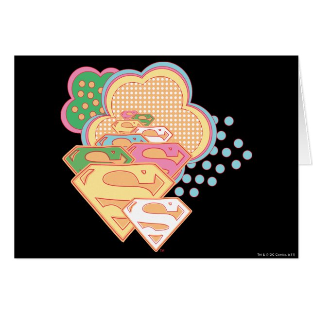 スーパーガールカラフルクラウドロゴ (正面横)