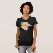 スーパーガールカラフルクラウドロゴ Tシャツ (正面フル)