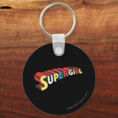 スーパーガールカラフルロゴ キーホルダー (正面)