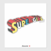 スーパーガールカラフルロゴ シール (シート)