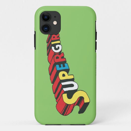 スーパーガールカラフルロゴ Case-Mate iPhoneケース (裏面)