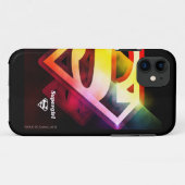 スーパーガールカラフルロゴ Case-Mate iPhoneケース (裏面(横))