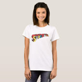 スーパーガールカラフルロゴ Tシャツ (正面フル)