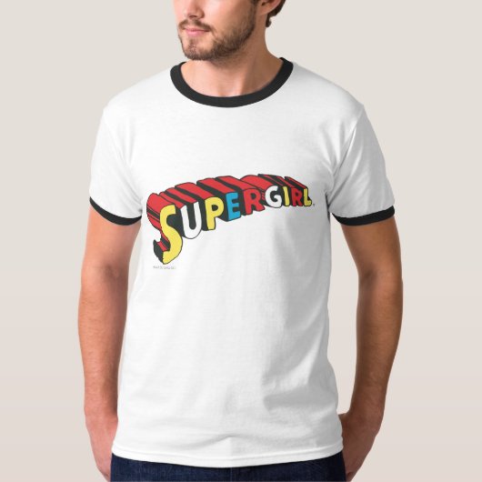 スーパーガールカラフルロゴ Tシャツ (正面)