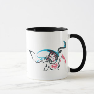 スーパーガールカラースプラッシュポーズ2 マグカップ