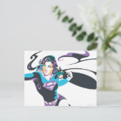 スーパーガールカラースプラッシュポーズ4 ポストカード (スタンド正面)