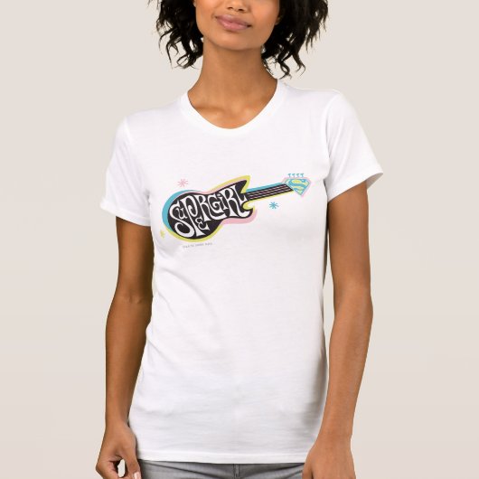 スーパーガールギター Tシャツ (正面)