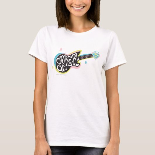 スーパーガールギター Tシャツ (正面)