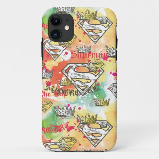 スーパーガールクラウンパターン Case-Mate iPhoneケース (裏面)