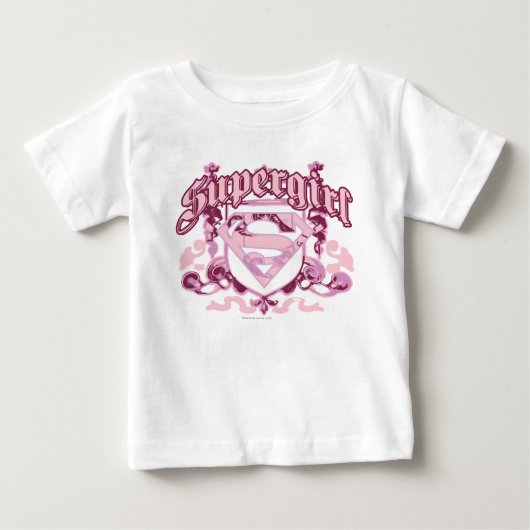 スーパーガールクレストデザイン ベビーTシャツ (正面)