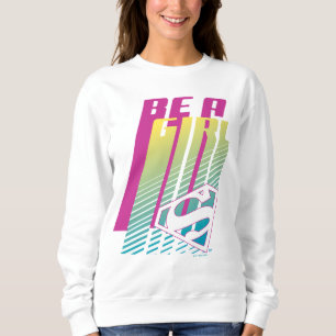 スーパーガールグラフィック「Be a Girl」 スウェットシャツ
