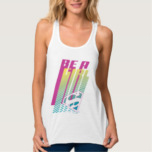 スーパーガールグラフィック「Be a Girl」 タンクトップ