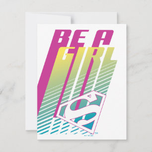 スーパーガールグラフィック「Be a Girl」 ノートカード