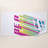 スーパーガールグラフィック「Be a Girl」 ビーチタオル (正面)