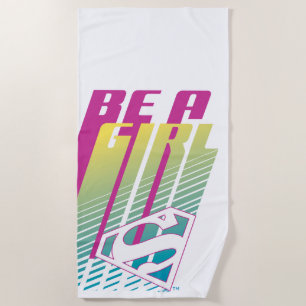 スーパーガールグラフィック「Be a Girl」 ビーチタオル