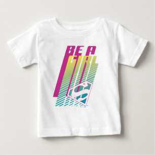 スーパーガールグラフィック「Be a Girl」 ベビーTシャツ