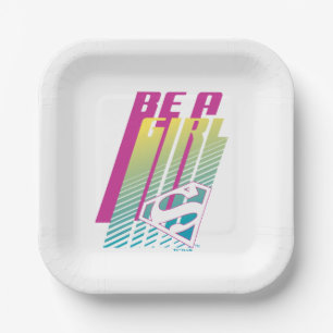スーパーガールグラフィック「Be a Girl」 ペーパープレート