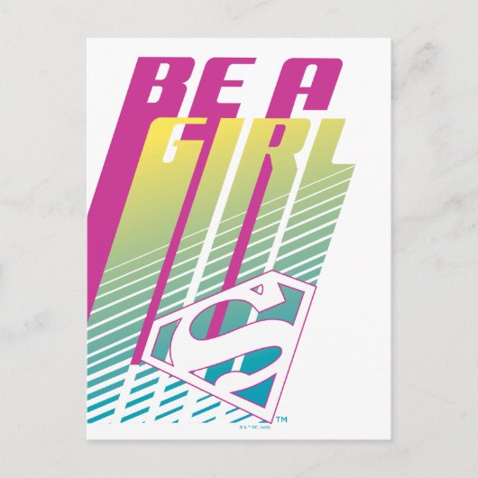 スーパーガールグラフィック「Be a Girl」 ポストカード (正面)