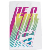 スーパーガールグラフィック「Be a Girl」 ミディアムペーパーバッグ (正面)