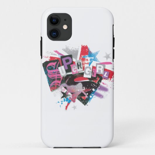 スーパーガールグランジデザイン Case-Mate iPhoneケース (裏面)