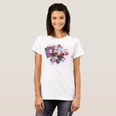 スーパーガールグランジデザイン Tシャツ (正面フル)