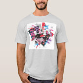 スーパーガールグランジデザイン Tシャツ (正面)