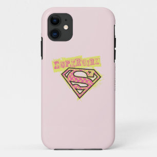 スーパーガールグランジロゴピンク iPhone 11 ケース