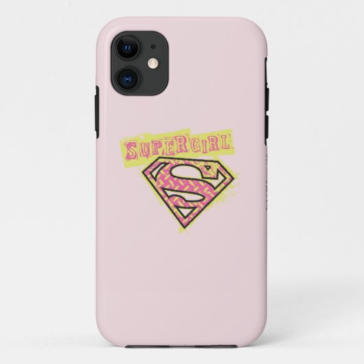 スーパーガールグランジロゴピンク Case-Mate iPhoneケース (裏面)