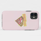 スーパーガールグランジロゴピンク Case-Mate iPhoneケース (裏面(横))