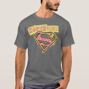 スーパーガールグランジロゴピンク Tシャツ