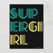 スーパーガールグリーンとイエロー ポストカード (正面)