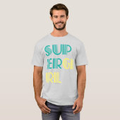 スーパーガールグリーンとイエロー Tシャツ (正面フル)