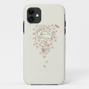 スーパーガールグリーンフローラロゴ iPhone 11 ケース