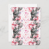 スーパーガールコラージュのパターン ポストカード (正面/裏面)