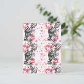 スーパーガールコラージュのパターン ポストカード (スタンド正面)