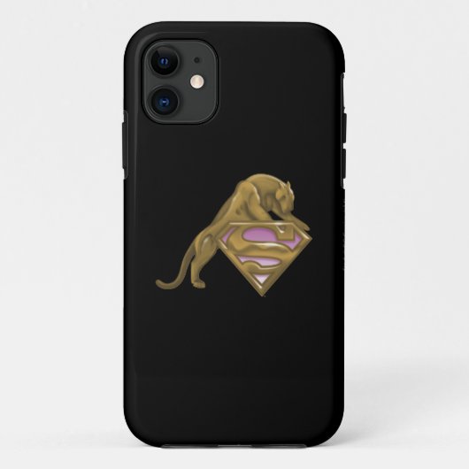 スーパーガールゴールデンキャット Case-Mate iPhoneケース (裏面)